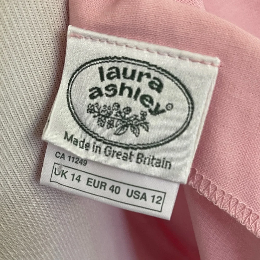 Vintage Laura Ashley Pink Puff Sleeve Prairie Dress size 12 - Picture 8 of 10